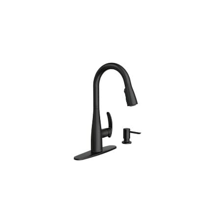 Moen Reyes One-Handle High Arc Pulldown Kitchen Faucet in Matte Black 87932BL